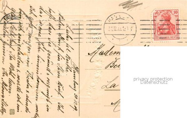 Jahreszahl Year Annee Ano 1910 Neues Jahr glueckwunsche – Bild 2