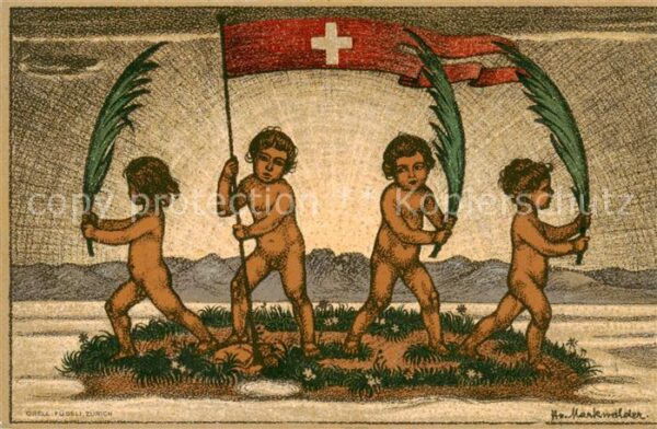 Bundesfeier Schweiz 1916 Fuer die Notleidende