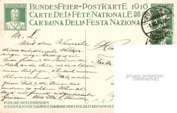 Bundesfeier Schweiz Fuer die Notleidende – Bild 2