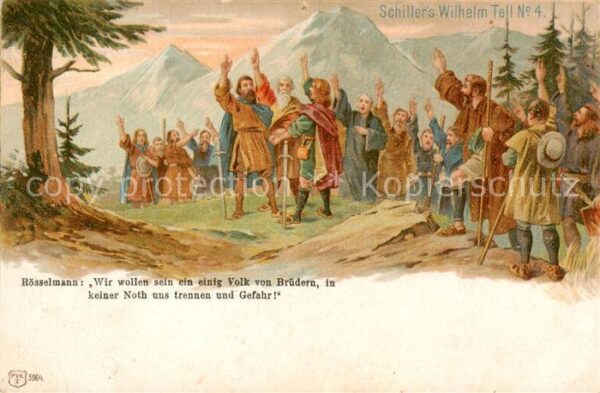Tell Wilhelm Schiller Schiller Litho Landwirtschaft