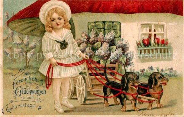 Dackel Dachshund Teckel Hunde dogs Chiens Cani Geburtstag Kind