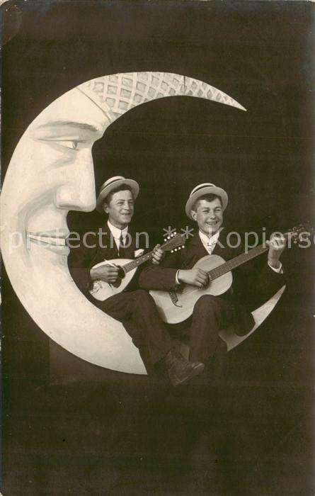 Collagekarte Kollage Photo Rapid Mond Gitarre