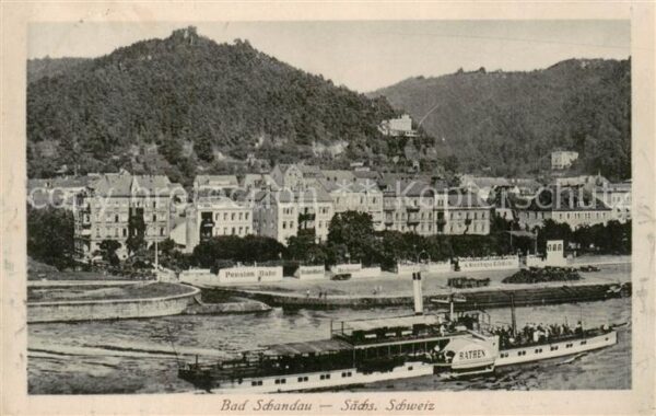 Dampfer Seitenrad RATHEN Bad Schandau Sachs. Schweiz