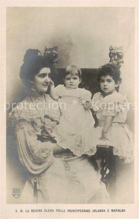 Foto NRM Nr. S.M. Regina Elene Colle Principessine Jolanda e Mafalda