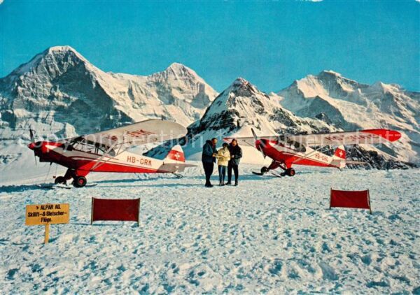 Gletscher Flugzeug Schweiz