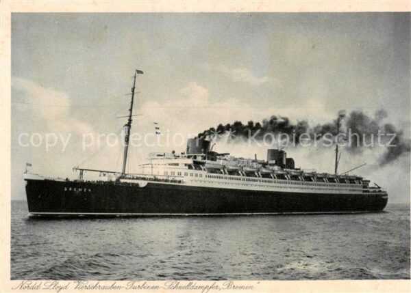 Dampfer Oceanliner Norddeutscher LLOYD Bremen D. Bremen