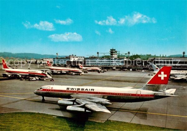 Flugzeuge Zivil Swissair Zuerich-Kloten Flughafen