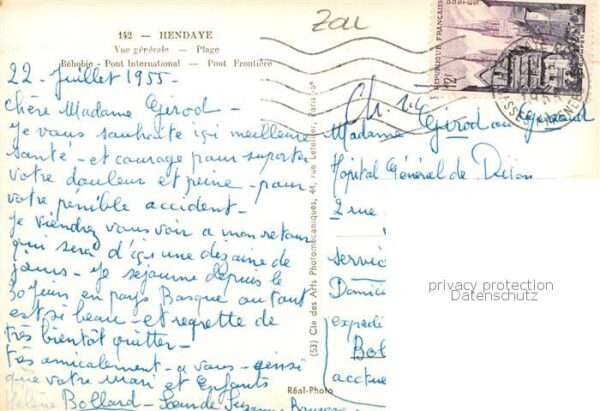 Zoll Grenze Douane Border HendayeFrontiere Franco Espagnole – Bild 2