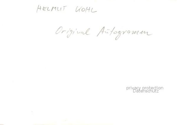 Autogramm Helmut Kohl – Bild 2