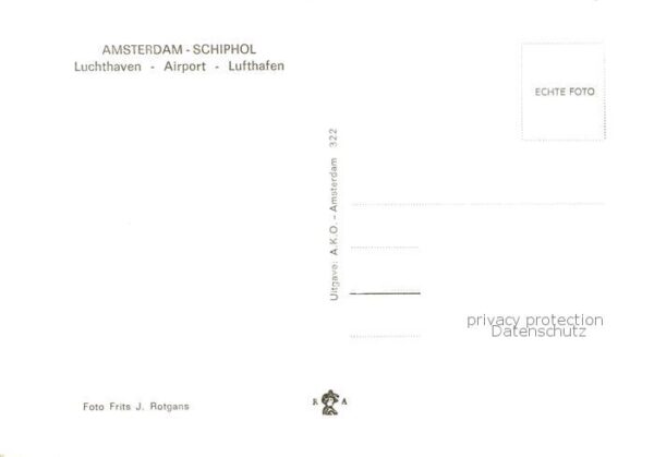 Flughafen Airport Aeroporto Amsterdam Schiphol – Bild 2