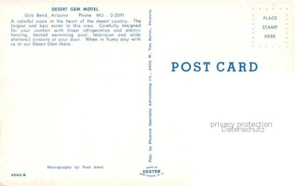 Gila Bend Arizona USA Desert Gem Motel Pool – Bild 2
