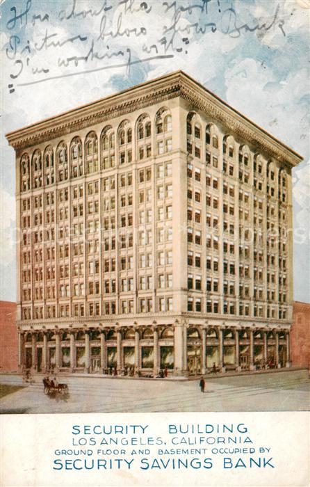 Los Angeles California Security Building Savings Bank
