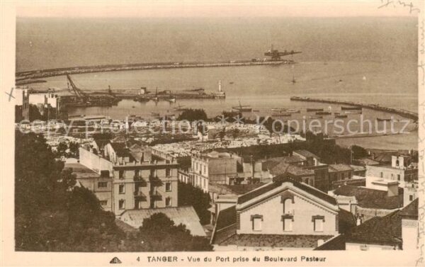 Tanger Tangier Tangiers Maroc Vue du Port prise du Boulevard Pasteur