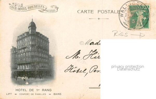 Bruxelles Bruessel Cecil Hotel Vestibule d Entree – Bild 2