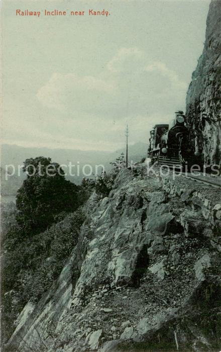 Kandy Ceylon Sri Lanka Railway Incline