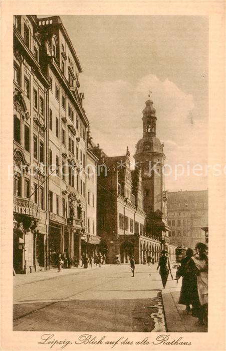 Leipzig Blick auf das alte Rathaus Feldpost