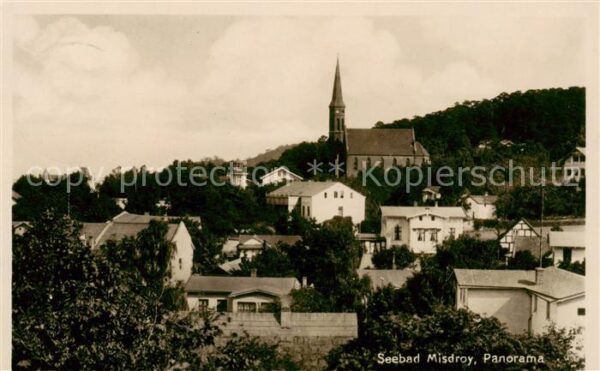 Misdroy Ostseebad Miedzyzdroje PL Panorama mit Kirche