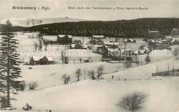 Brueckenberg Krummhuebel Riesengebirge PL Blick nach den Teichraendern und Prinz