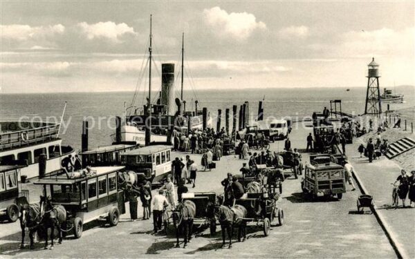 Norderney Nordseebad Dampferankunft