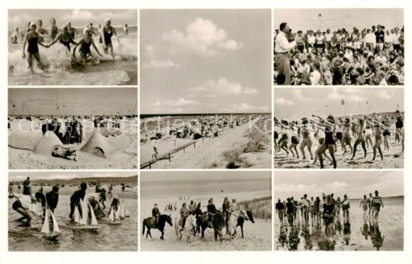 Langeoog Nordseebad Strand Singen Reiten Baden Gymnastik und Watt Wandern