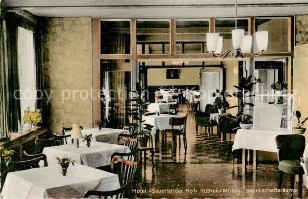 Ruethen Moehne Hotel Sauerlaender Hof Gastraum