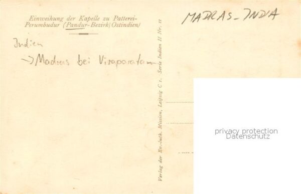 Madras  Tamil Nadu India Einweihung der Kapelle zu Patterei Perumbudur – Bild 2