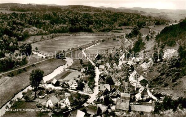 Ober-Artelshofen Vorra mit Hohenstein an der Pegnitz Fliegeraufnahme