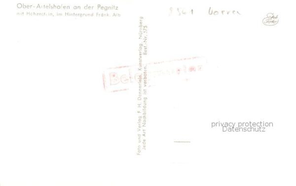 Ober-Artelshofen Vorra mit Hohenstein an der Pegnitz Fliegeraufnahme – Bild 2