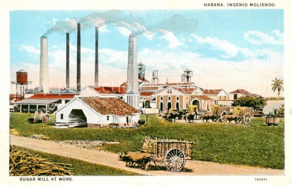 Habana Havana Ingenio Moliendo Sugar Mill at Work