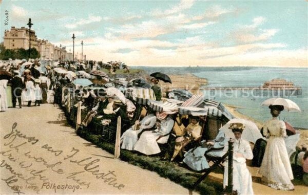 Folkestone UK Strandpartie Promenade