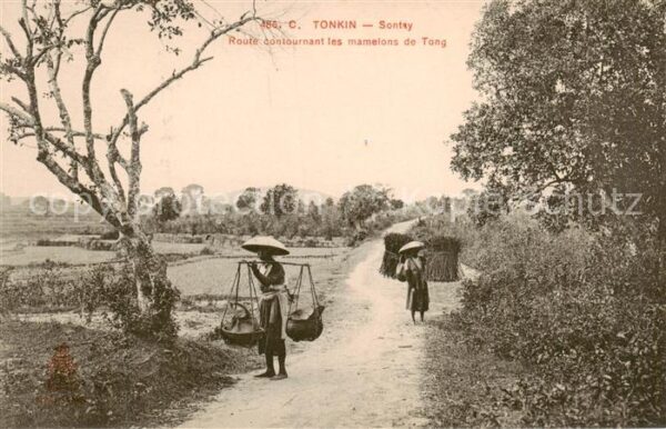 Sontay Route contournant les mamelons de Tong