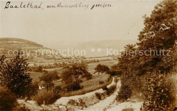 Kahla  Thueringen Blick ins Saalethal vom Waltersberg
