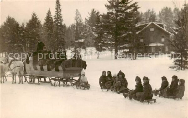 Lake Placid  New York USA Pferdeschlittenfahrt