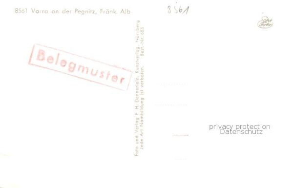 Vorra Pegnitz Panorama Pegnitztal Fraenkische Alb Belegmuster – Bild 2