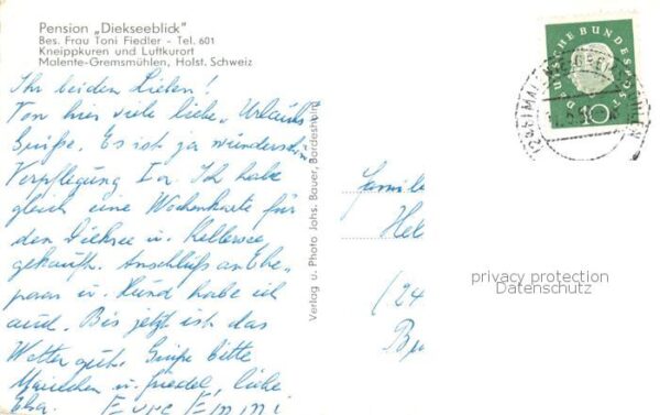 Malente-Gremsmuehlen Pension Dieckseeblick Liegewiese Diecksee Holsteinische Sch – Bild 2