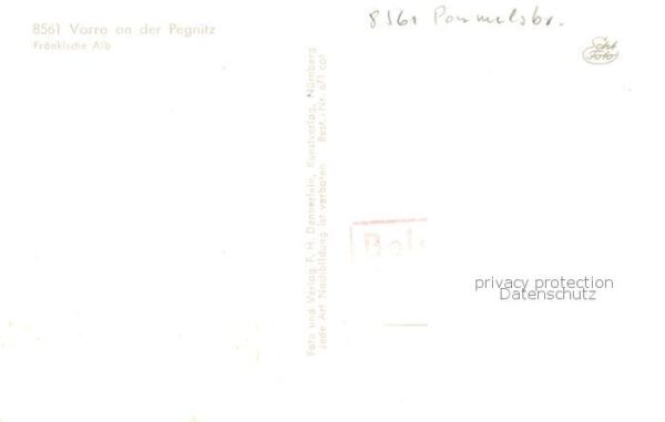 Vorra Pegnitz Panorama Fraenkische Alb Belegmuster Stempel – Bild 2