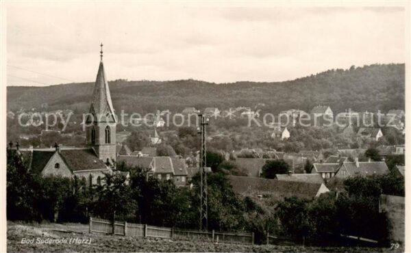 Bad Suderode Ortsansicht mit Kirche