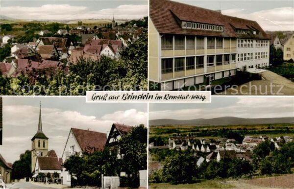 Beinstein Panorama Motiv mit Kirche Schule