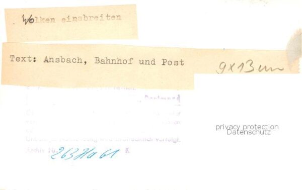 Ansbach Mittelfranken Bahnhof und Post – Bild 2