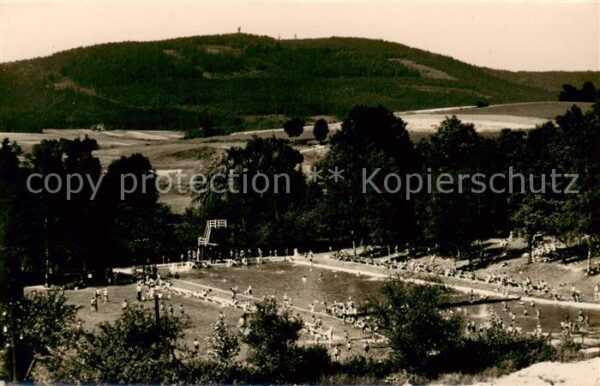 Cunewalde Volksbad mit dem Czorneboh
