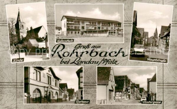 Landau  Pfalz Kirche Volksschule Hauptstrasse Rathaus Hintergasse