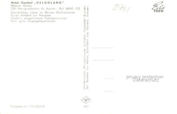 Westgrossefehn Hotel Gasthof Helgoland Fliegeraufnahme – Bild 2