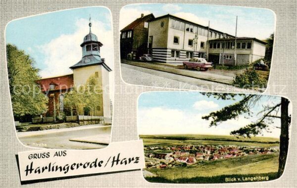 Harlingerode Kirche Gemeindeverwaltung Blick vom Langenberg