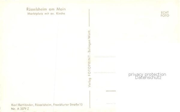 Ruesselsheim Main Marktplatz mit ev Kirche – Bild 2