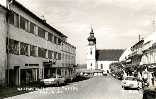 Maria Taferl Ortspartie mit Wallfahrtskirche