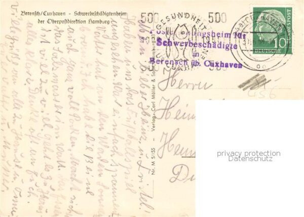Berensch Cuxhaven Schwerbeschaedigtenheim der OPD Hamburg – Bild 2