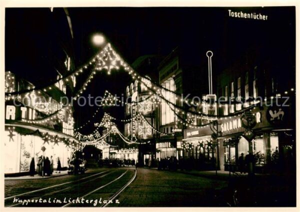 Wuppertal bei Nacht im Lichterglanz
