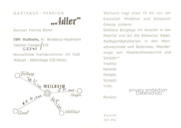 Weilheim Waldshut Gasthaus Pension Adler Gastraeume Panorama – Bild 2