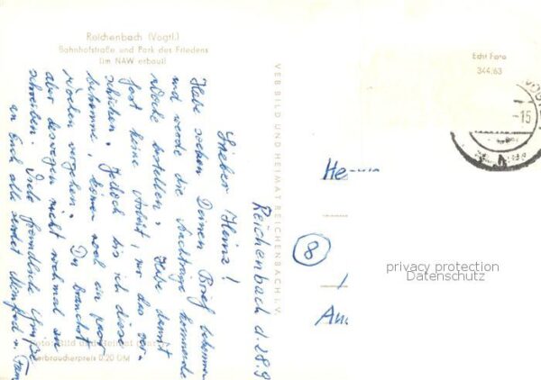 Reichenbach  Vogtland Bahnhofstrasse und Park des Friedens – Bild 2