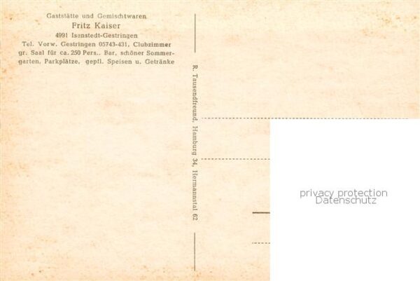 Isenstedt Luebbecke Westfalen Gaststaette Fritz Kaiser Gastraeume Bar – Bild 2